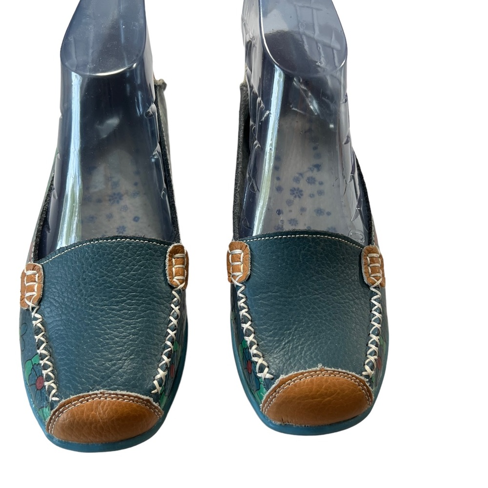 Venus Celia Leather Flat Casual Peas Shoes Loafers Walking Shoes Driving Shoe